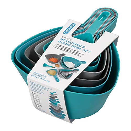 Chef Aid enthält ein Nesting-Misch- und Messset, Blau und Grau, 121,0 x 239,0 x 310,0 mm von Chef Aid