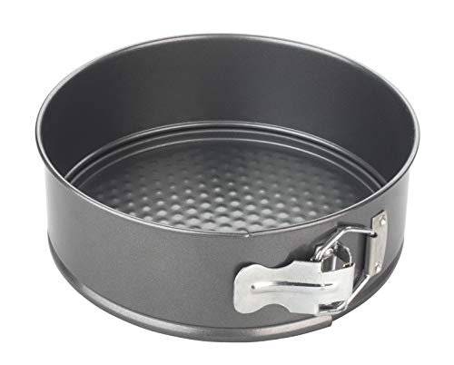 Chef Aid Runder Kuchenform mit Herausnehmbarem Boden, Antihaftbeschichtet, Leichtes Entformen, Kühlschrank- und Gefriergeeignet, Grau, 19 cm von Chef Aid