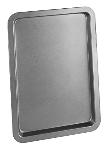 Chef Aid Antihaft-Karbonstahl Backblech, Langlebige Beschichtung, Kühlschrank- und Gefrierschrankgeeignet, Ideal für Gebäck und Braten, Grau, 33 x 21,5 cm - Backofen-Zubehör von Chef Aid