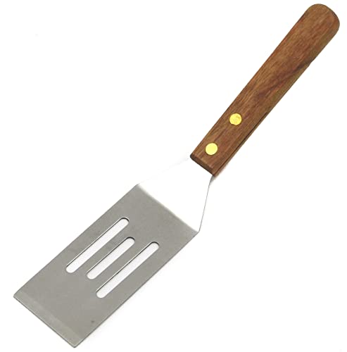 Chef Craft 20285 Select Stainless Steel with Wooden Handle Plätzchenspatel mit Schlitzen, Edelstahl, natur von Chef Craft