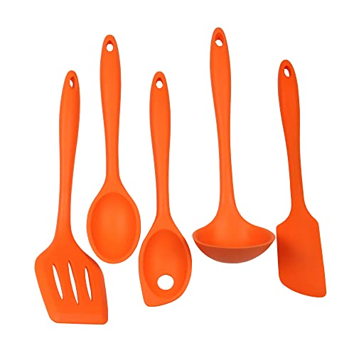 Chef Craft Premium Silikon Küchenhelfer und Utensilien, 5-teiliges Set, orange von Chef Craft