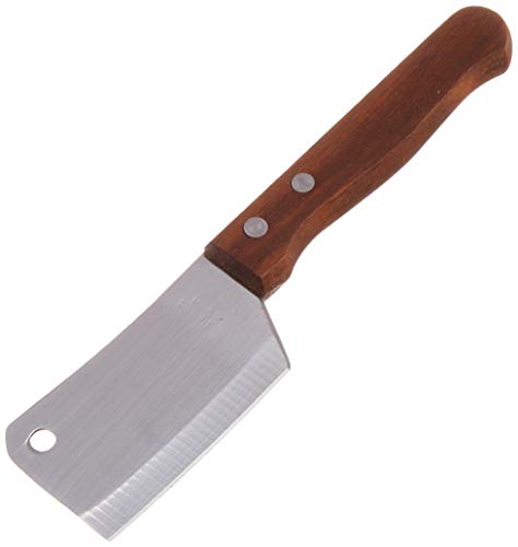 SNUNGPHIR Chef Craft Set of 2, Cleaver Style Mini Chopping Knives, Stainless Steel Blade, Wood Handle, Silver von Chef Craft