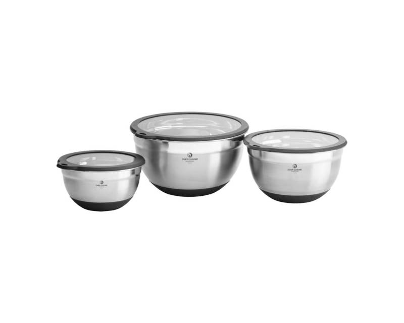 CHEF CUISINE International Aufbewahrungsschüssel EDELSTAHL-SCHÜSSELN, 3ER-SET von CHEF CUISINE International