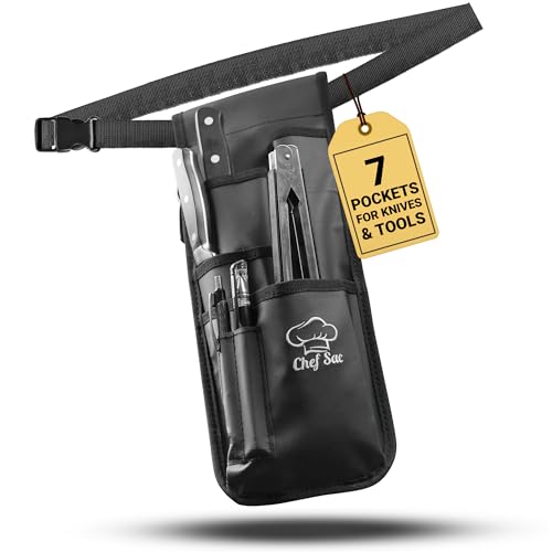 Chef Sac Professionelles Messer-Holster, Taschenmesser, Gürtelhalter, ultimativer Chef-Werkzeugkoffer, Holster mit Scheiden von Chef Sac
