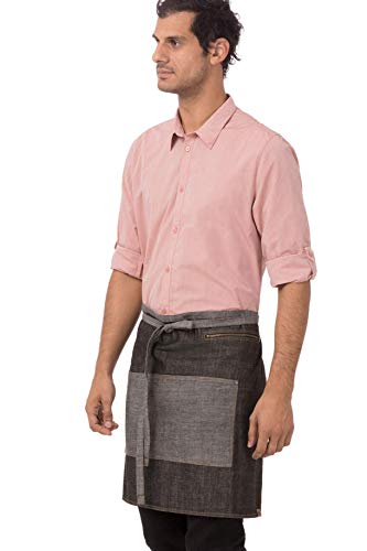 Chef Works AB034-IBL-0, Küchenschürze, Modell „Manhattan“, AW046-BLK-0 von Chef Works