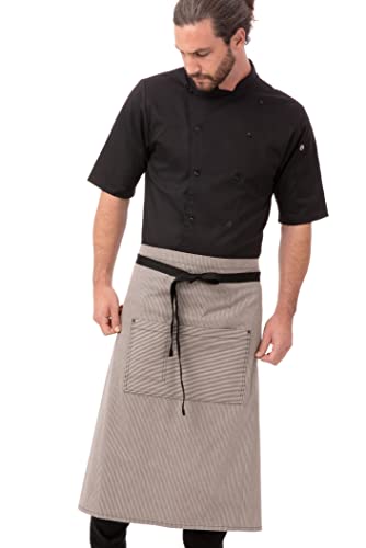 Chef Works AW051-BLK-0 Portland Fine Stripe Bistro Apron, Grey von Chef Works