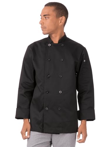 Chef Works Bastille Basic Chef Coat, Schwarz, schwarz, Large von Chef Works