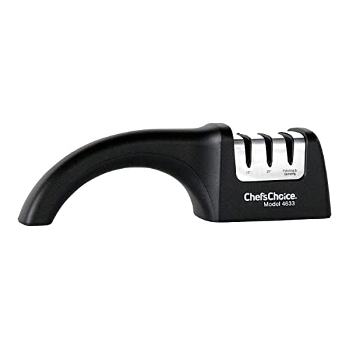 Chef'sChoice Professioneller manueller Messerschärfer AngleSelect für 15- und 20-Grad-gerade und gezackte Messer mit Diamantschleifmittel, präzise Winkelkontrolle & kompakter Stellfläche, 2-stufig von Chef's Choice