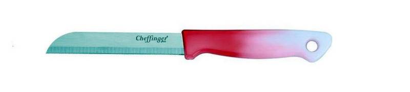 Cheffinger Allzweckmesser 1 x Cheffinger Messer Küchenmesser Kochmesser CF-MK Farbe: pink-rot, Spülmaschinenfest von Cheffinger