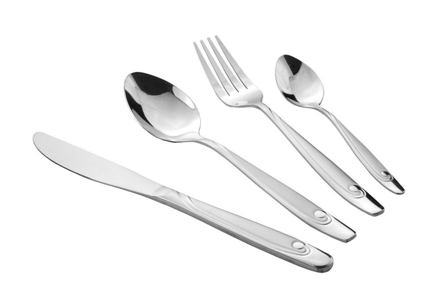 Cheffinger Besteck-Set 24 teilig Besteckset Essbesteck Elegant-Design langlebig (24-tlg), Edelstahl von Cheffinger