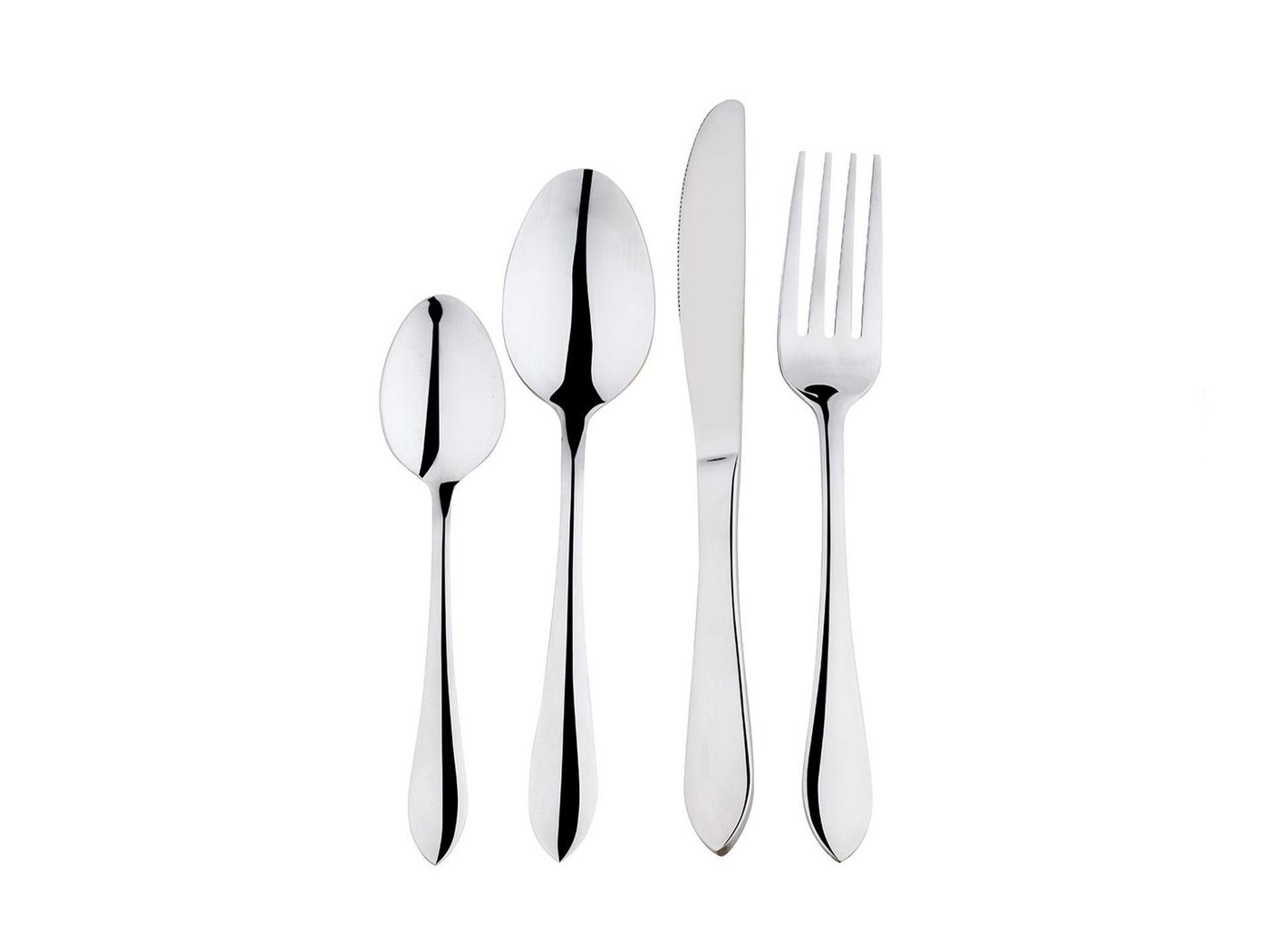 Cheffinger Besteck-Set Besteckset für 6 Personen 24-teilig 18/10 Edelstahl Essbesteck Besteck (24-tlg), Edelstahl von Cheffinger