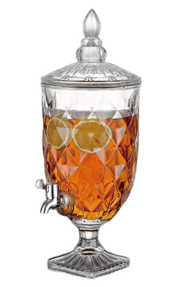 Cheffinger Getränkespender Getränkespender Glas mit Zapfhahn 5L Wasserspender Saftspender von Cheffinger