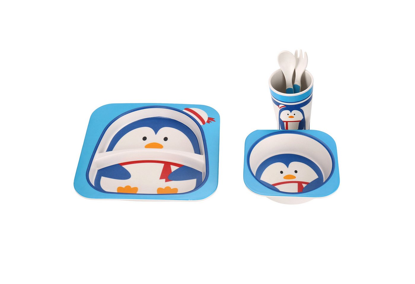 Cheffinger Kindergeschirr-Set Kindergeschirr Kinder Geschirr Set Geschenk Pinguin Cheffinger CF-5029, 1 Personen Cheffinger Kindergeschirr-Set Kindergeschirr Kinder Geschirr Set Geschenk Pinguin Cheffinger CF-5029, 1 Personen von Cheffinger