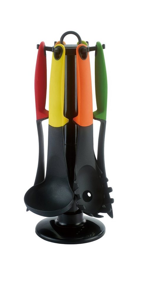 Cheffinger Kochbesteck-Set Küchenhelfer 7-teilig Spaghettiheber, Schöpfkelle, Pfannenwender (7-teiliges Set) von Cheffinger