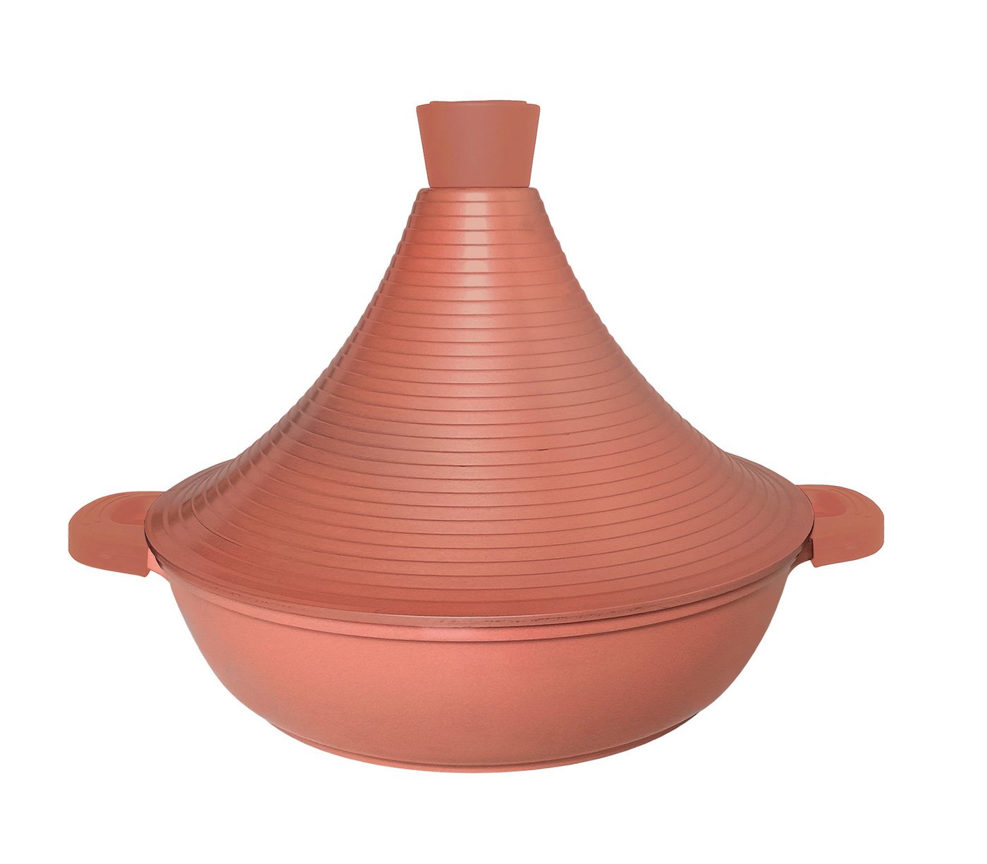 Cheffinger Kochtopf Aluguss Tajine Ø28cm Induktion Silikongriffe Gartopf Dampfgarer Bräte von Cheffinger