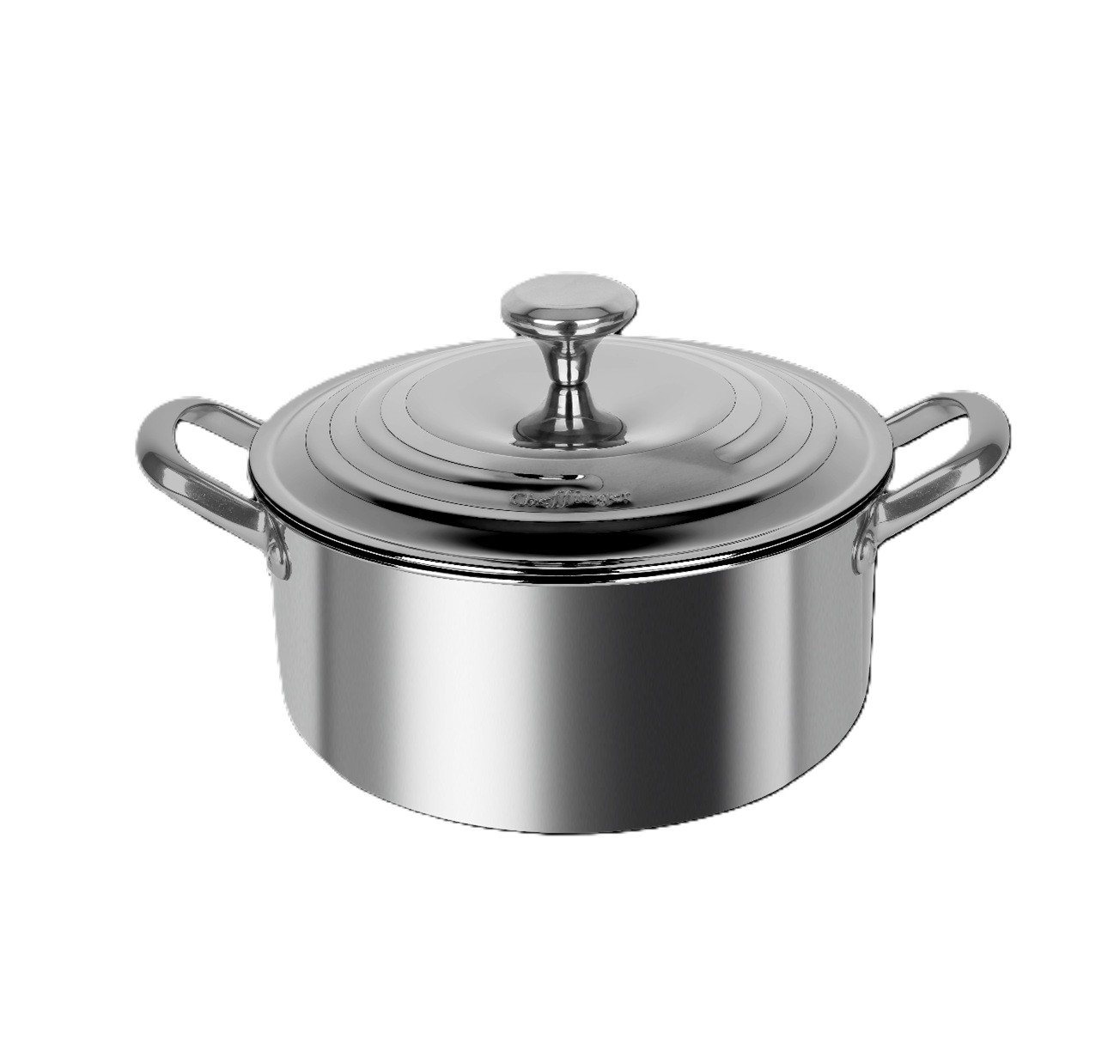 Cheffinger Kochtopf geeignet für alle Herdarten, Antihaftbeschichtet, Edelstahl (1-tlg), Induktionsgeeignet, mit Deckel, Edelstahl von Cheffinger