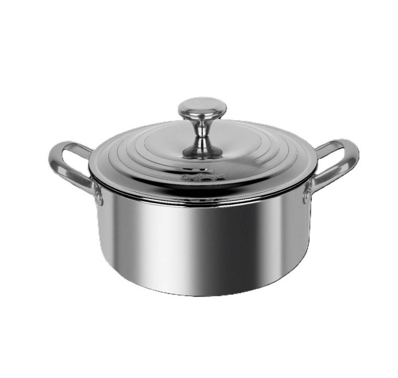 Cheffinger Kochtopf geeignet für alle Herdarten, Antihaftbeschichtet, Edelstahl (1-tlg), Induktionsgeeignet, mit Deckel, Edelstahl von Cheffinger