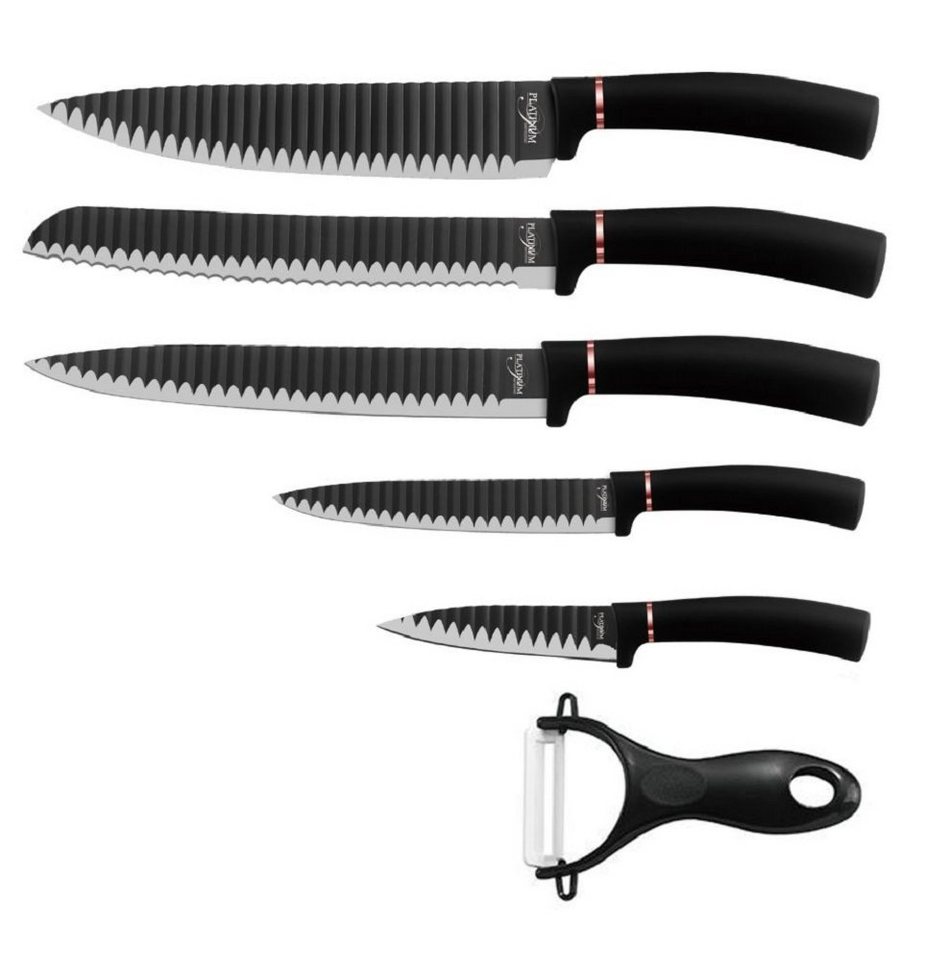 Cheffinger Messer-Set 6 teiliges Messerset (5 Messer & 1 Sparschäler) in Klappbox mit Magnetverschluss scharfe Messerklingen Küchenmesser Fleischmesser von Cheffinger