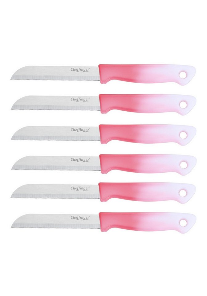 Cheffinger Steakmesser Cheffinger Messer-Set Küchenmesser Steakmesser 6-tlg CF-MK06 Auswahl von Cheffinger
