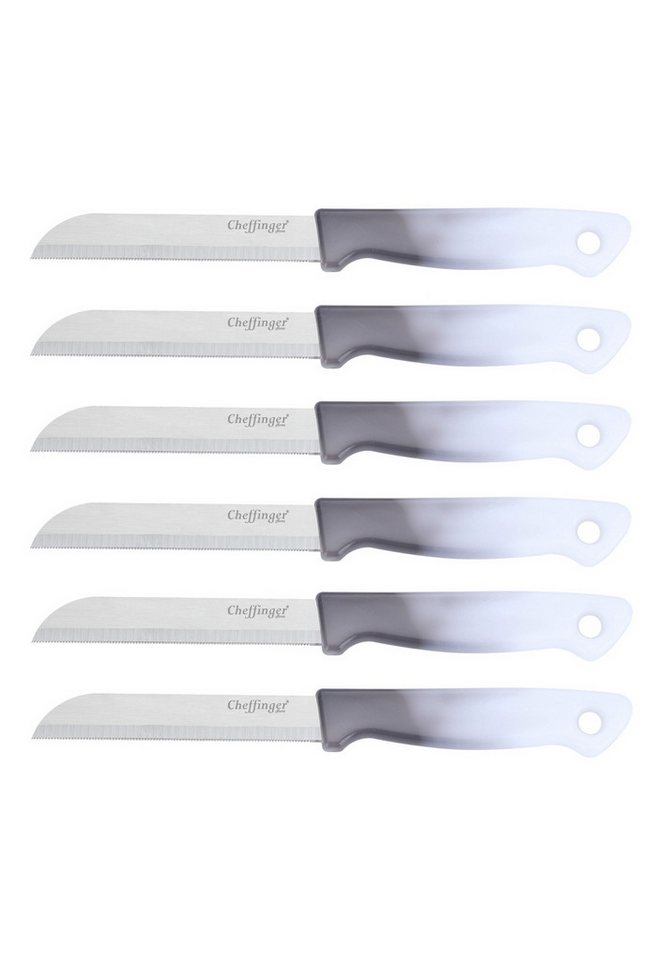 Cheffinger Steakmesser Cheffinger Messer-Set Küchenmesser Steakmesser 6-tlg CF-MK06 Auswahl von Cheffinger