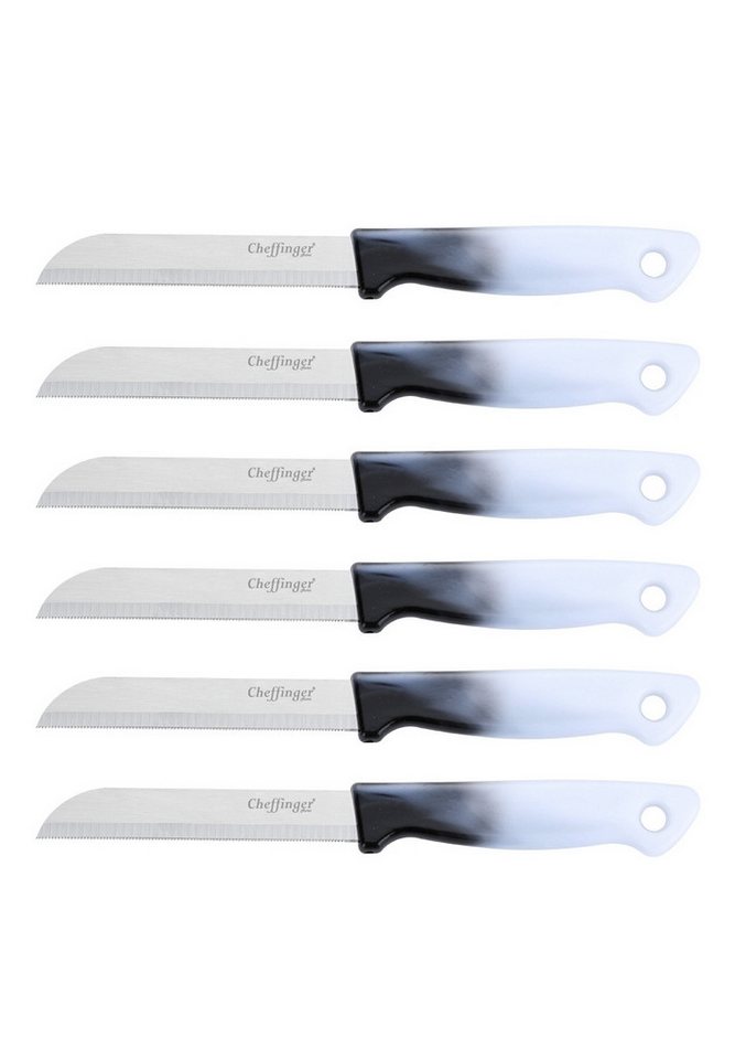 Cheffinger Steakmesser Cheffinger Messer-Set Küchenmesser Steakmesser 6-tlg CF-MK06 Auswahl von Cheffinger