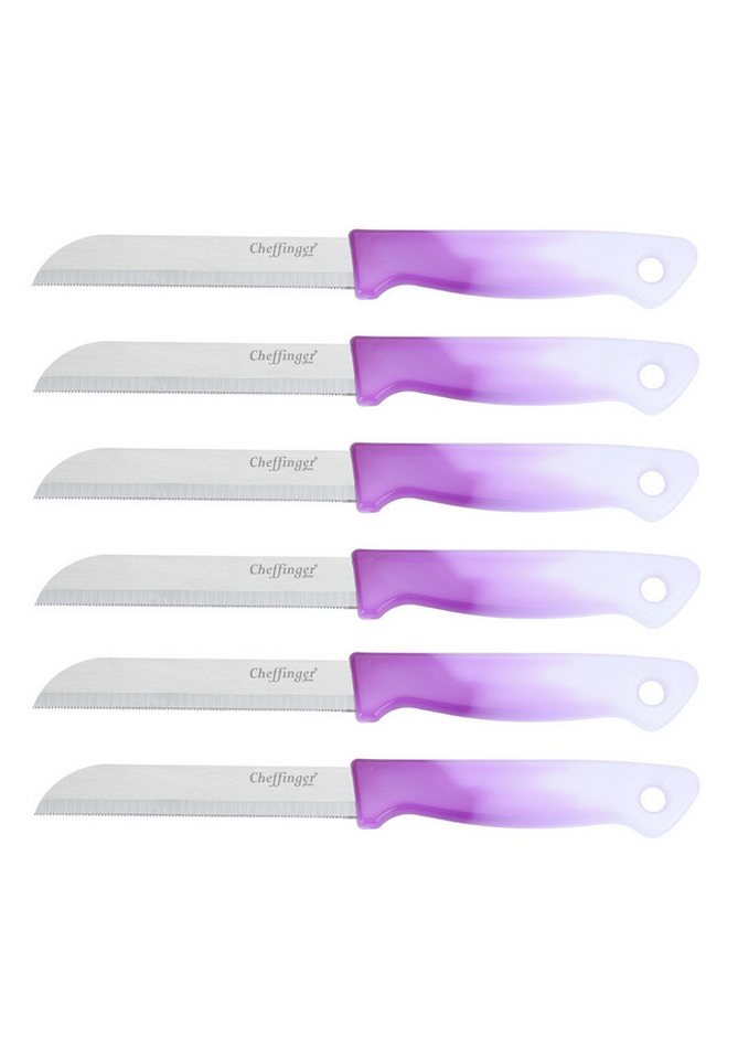 Cheffinger Messer-Set Cheffinger Messer-Set Küchenmesser Steakmesser 6-tlg CF-MK06 Auswahl von Cheffinger