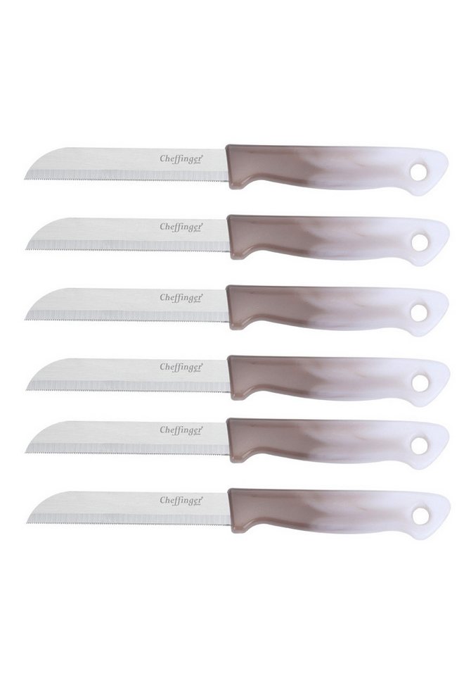 Cheffinger Steakmesser Cheffinger Messer-Set Küchenmesser Steakmesser 6-tlg CF-MK06 Auswahl von Cheffinger