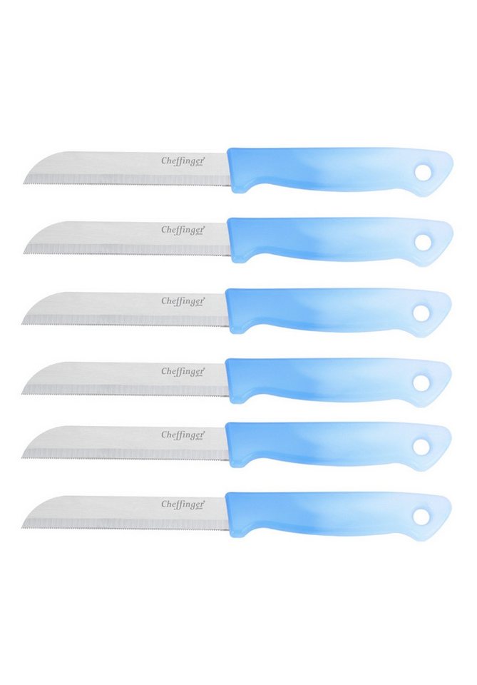 Cheffinger Steakmesser Cheffinger Messer-Set Küchenmesser Steakmesser 6-tlg CF-MK06 Auswahl von Cheffinger