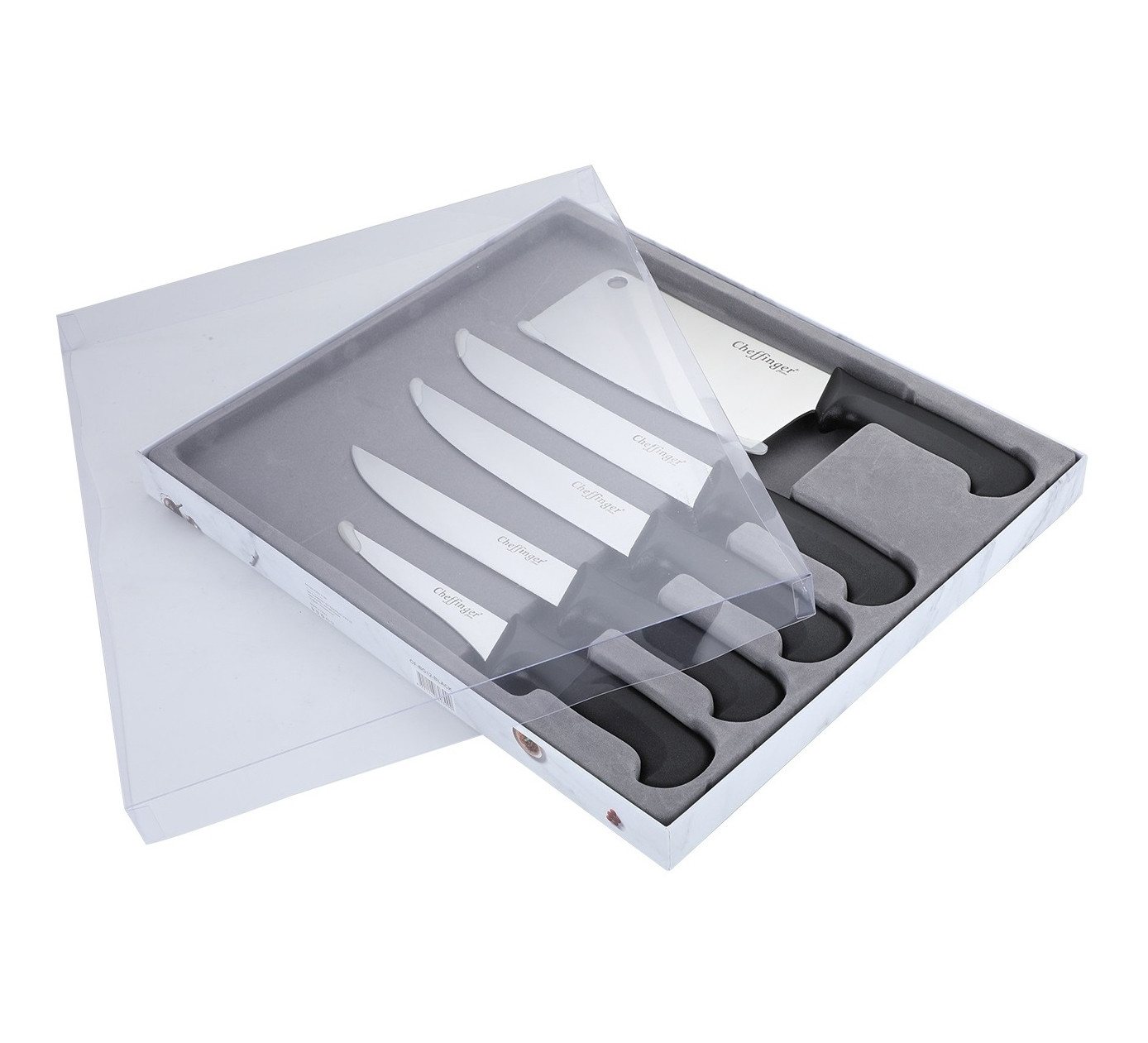 Cheffinger Messer-Set Messer Küchenmesser Kochmesser Messerset 5-tlg. Cheffinger CF-BG12 (Set bestehend aus 4 Messern und 1 Hackmesser) von Cheffinger