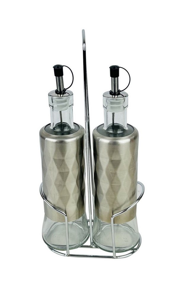 Cheffinger Ölspender 2-teiliges Set – Glasflaschen mit Edelstahl Ständer, (2-tlg) von Cheffinger
