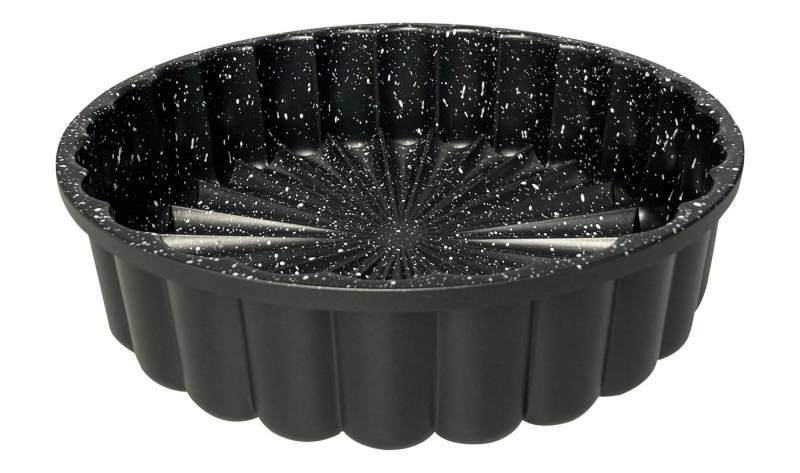 Cheffinger Obstkuchenform Backform Küchenform Marmor Alu Guss Anti Haft Ø22cm schwarz von Cheffinger