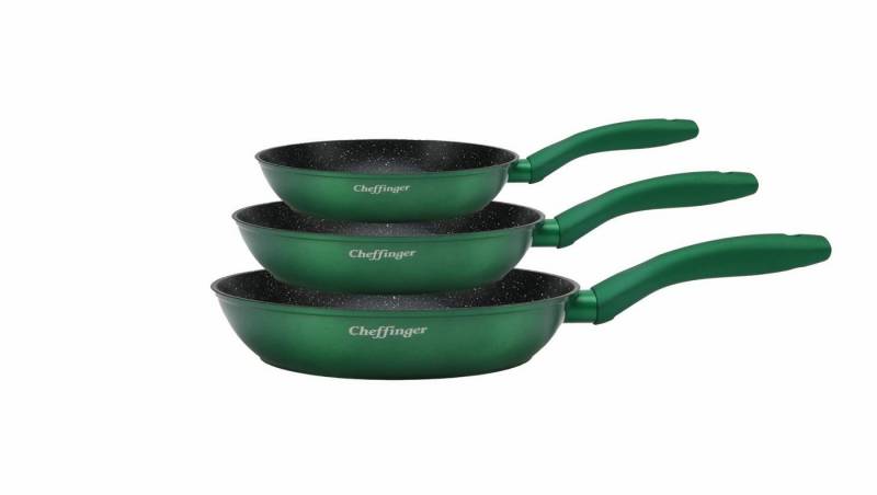 Cheffinger Topf-Set Pfannenset 3 tlg. Geschmiedetes Aluminium 20/24/28cm + 3 Pfannenschutz Cheffinger Topf-Set Pfannenset 3 tlg. Geschmiedetes Aluminium 20/24/28cm + 3 Pfannenschutz von Cheffinger