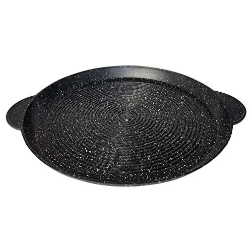 Cheffinger Pizzablech 36cm Pizzapfanne | Induktion Pizzapfannen Rund Antihaft | Backblech Pizzaform Grillplate | Servierpfanne von Cheffinger