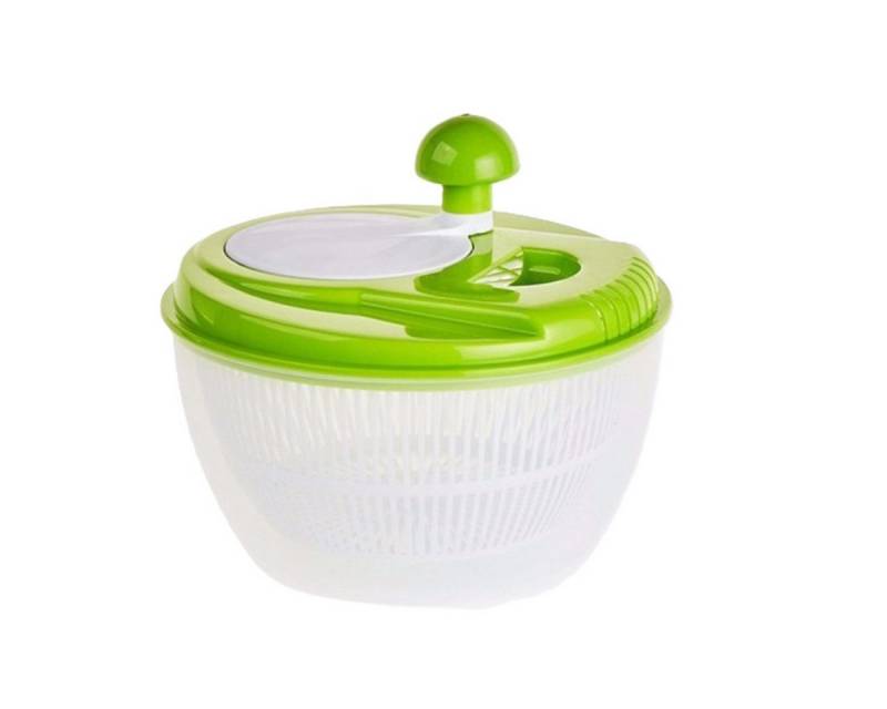Cheffinger Salatschleuder SPINNER01, (Küchenzubehör-Set, 3-teiliges Set), 3 in 1 Funktion mit Kurbel und Ausgießer von Cheffinger