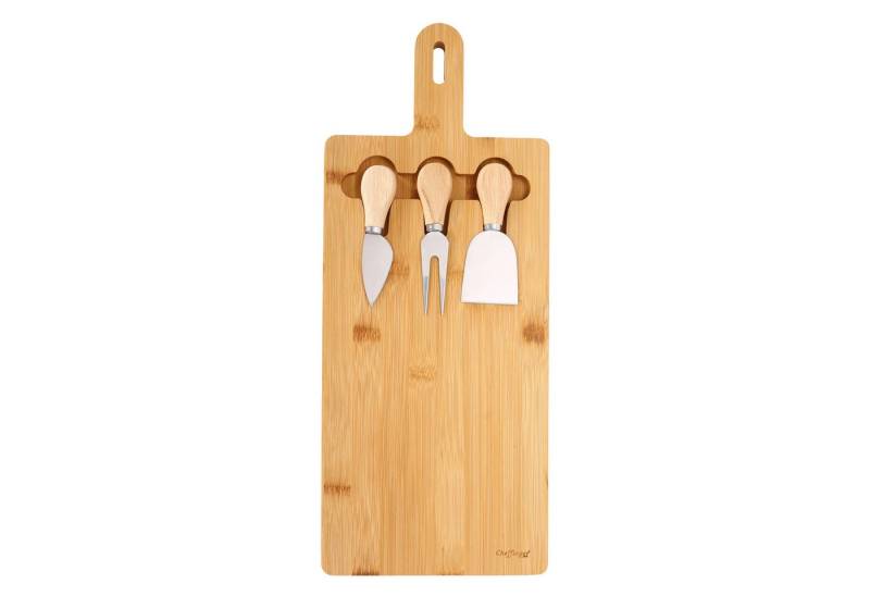 Cheffinger Schneidebrett Käsebrett Käse Set 4-tlg Käsemesser Käsegabel Schneidebrett Cheffinger Schneidebrett Käsebrett Käse Set 4-tlg Käsemesser Käsegabel Schneidebrett von Cheffinger