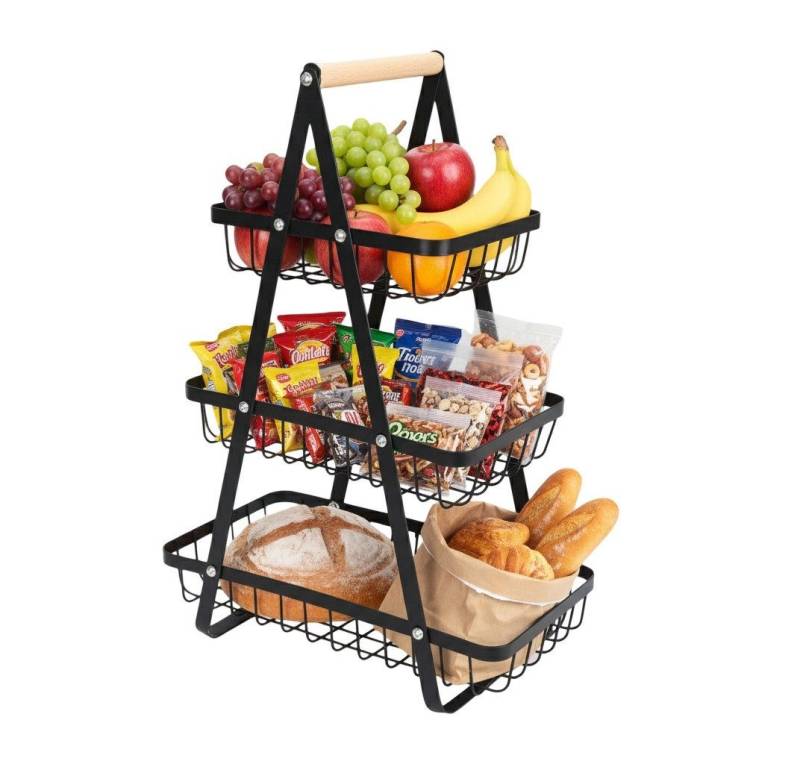 Cheffinger Etagere Obstkorb Obst-Etagere Brotkorb Obstschale 3 Etagen Metall Cheffinger, Material: Metall Cheffinger Etagere Obstkorb Obst-Etagere Brotkorb Obstschale 3 Etagen Metall Cheffinger, Material: Metall von Cheffinger
