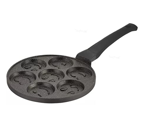 Cheffinger Smiley Emoji Pfannkuchen Pfanne Eierpfanne Lochpfanne Ø26cm von Cheffinger