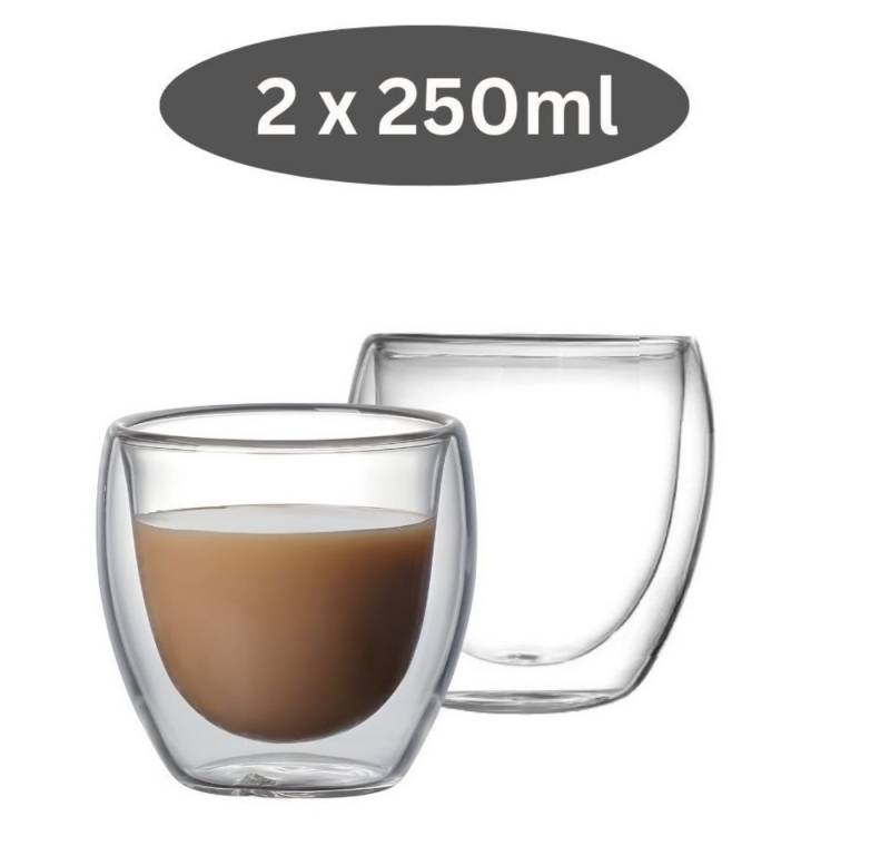 Cheffinger Thermoglas 2er-Set Doppelwandige Thermogläser von Cheffinger
