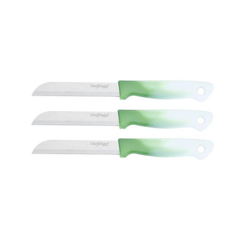 Cheffinger Universalküchenmesser 18 cm mit ergonomischem Griff - vielseitig & pflegeleicht, Dunkelgrün, ergonomisch geformt von Cheffinger