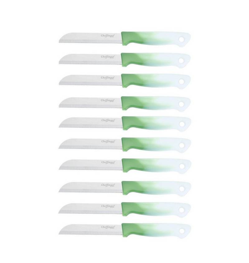 Cheffinger Universalküchenmesser 18 cm mit ergonomischem Griff - vielseitig & pflegeleicht, Dunkelgrün, ergonomisch geformt von Cheffinger
