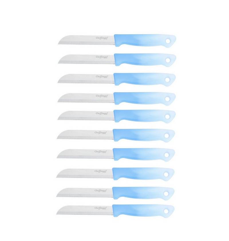 Cheffinger Universalküchenmesser 18 cm mit ergonomischem Griff - vielseitig & pflegeleicht, Hellblau, 18 cm, ergonomisch geformt, langlebig von Cheffinger