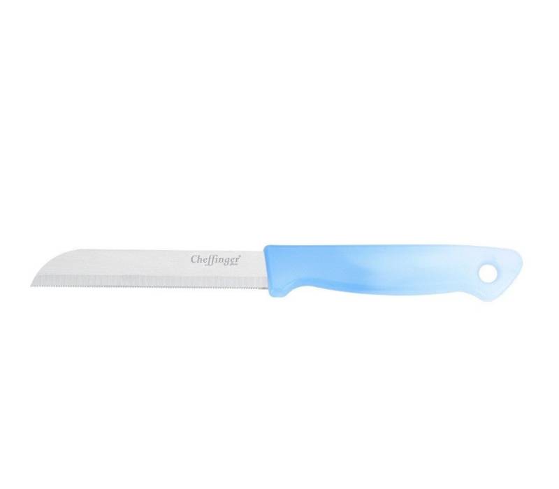 Cheffinger Universalküchenmesser 18 cm mit ergonomischem Griff - vielseitig & pflegeleicht, Hellblau, 18 cm, ergonomisch geformt, langlebig von Cheffinger