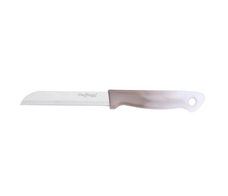 Cheffinger Universalküchenmesser 18 cm mit ergonomischem Griff - vielseitig & pflegeleicht, Hellbraun, 18 cm, ergonomisch geformt, langlebig von Cheffinger
