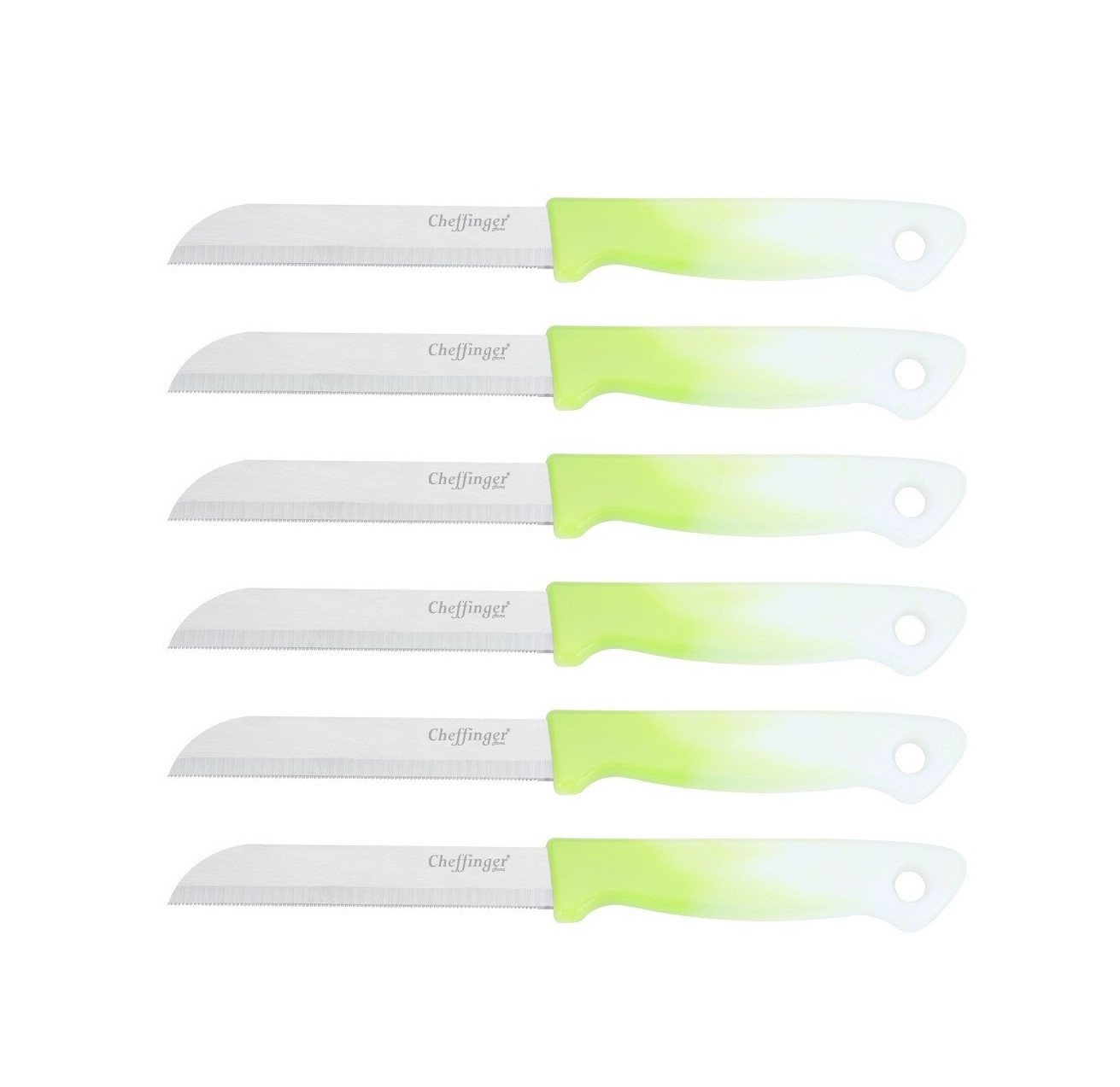Cheffinger Universalküchenmesser 18 cm mit ergonomischem Griff - vielseitig & pflegeleicht, Hellgrün, ergonomisch geformt, 18 cm, langlebig von Cheffinger