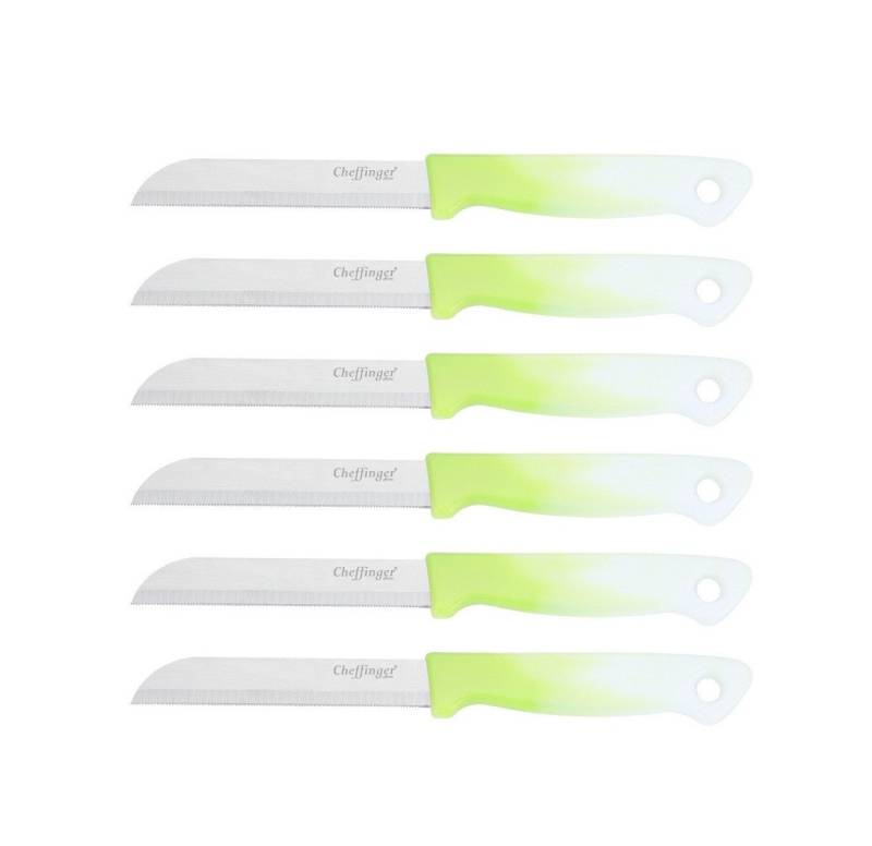 Cheffinger Universalküchenmesser 18 cm mit ergonomischem Griff - vielseitig & pflegeleicht, Hellgrün, ergonomisch geformt, 18 cm, langlebig von Cheffinger