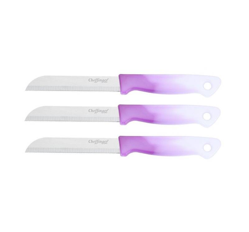 Cheffinger Universalküchenmesser 18 cm mit ergonomischem Griff - vielseitig & pflegeleicht, Lila, ergonomisch geformt, 18 cm, langlebig Cheffinger Universalküchenmesser 18 cm mit ergonomischem Griff - vielseitig & pflegeleicht, Lila, ergonomisch geformt, 18 cm, langlebig von Cheffinger