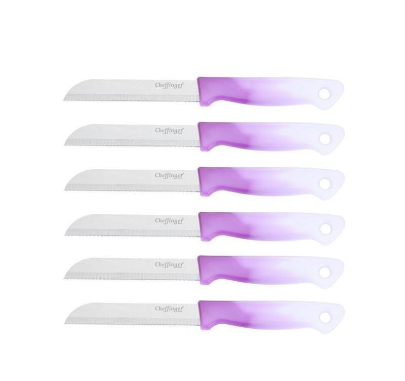 Cheffinger Universalküchenmesser 18 cm mit ergonomischem Griff - vielseitig & pflegeleicht, Lila, ergonomisch geformt, 18 cm, langlebig Cheffinger Universalküchenmesser 18 cm mit ergonomischem Griff - vielseitig & pflegeleicht, Lila, ergonomisch geformt, 18 cm, langlebig von Cheffinger