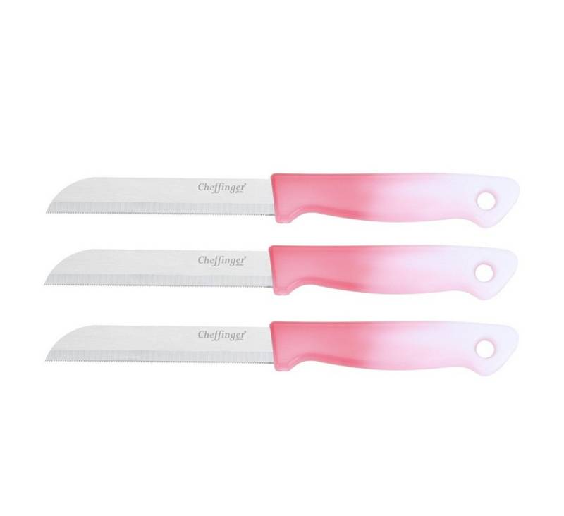 Cheffinger Universalküchenmesser 18 cm mit ergonomischem Griff - vielseitig & pflegeleicht, Pink, ergonomisch geformt, 18 cm, langlebig von Cheffinger
