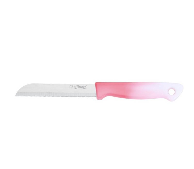 Cheffinger Universalküchenmesser 18 cm mit ergonomischem Griff - vielseitig & pflegeleicht, Pink, ergonomisch geformt, 18 cm, langlebig von Cheffinger