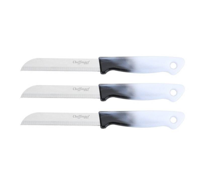 Cheffinger Universalküchenmesser 18 cm mit ergonomischem Griff - vielseitig & pflegeleicht, Schwarz, ergonomisch geformt, 18 cm, langlebig von Cheffinger